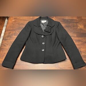 Le Suit Petite Black 3 Button Blazer Women’s Size 4P